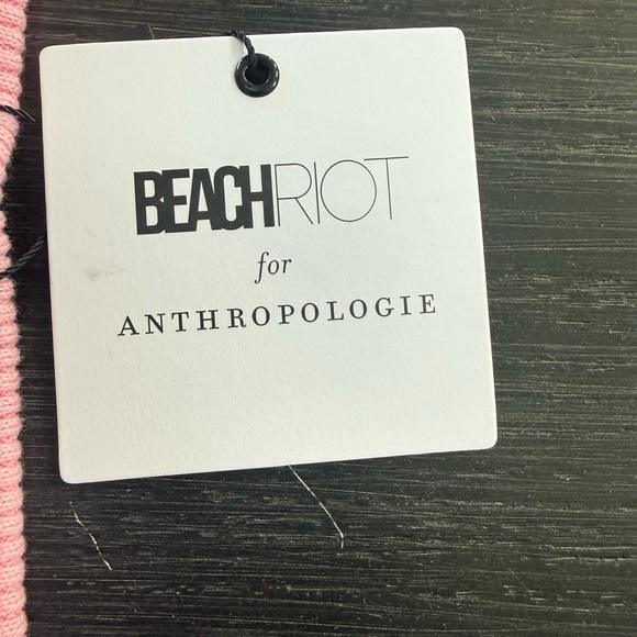 Beach Riot Pink Knit Lounge Pants with Blue Accents - Picture 4 of 5